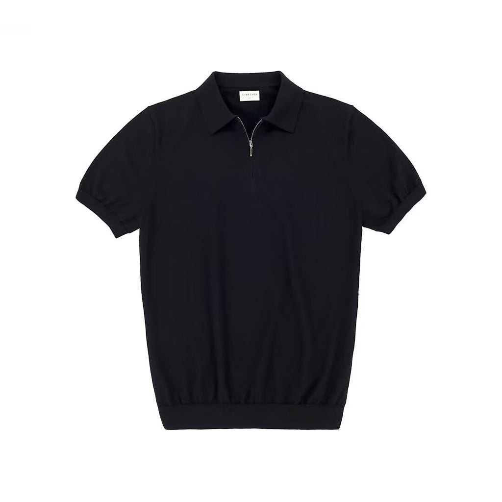Light  Zipper Polo Shirt Lapel Short Sleeve - Acquisti Online