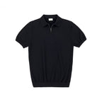 Light  Zipper Polo Shirt Lapel Short Sleeve - Acquisti Online