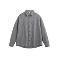 Men's Fashionable Casual Shirt Solid Color Cotton Fiber Long Sleeve Plaid Shirt Casual Button Down Plus Size Men's Shirts