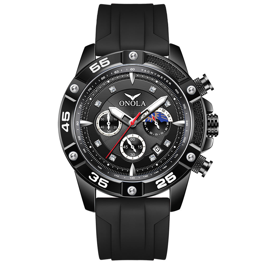ONOLA New Fashion Casual Men's Watch Multifunctional Fluorescent Tape Waterproof Quartz Military Watch High Quality Men's Watch