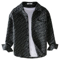 Heren Modieus Casual Overhemd Effen Kleur Geborsteld Verdikt Lange Mouwen Casual Los Overhemd Modieus Herenoverhemd