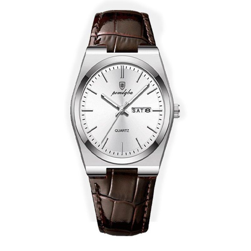 Orologio da polso da uomo Poedagar, sportivo, al quarzo, in acciaio inossidabile, impermeabile, con data, orologi da uomo, bracciali