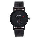 Luxury Wrist Watches For Men Fashion Quartz Watch Stainless Steel Mesh Band Casual Watch