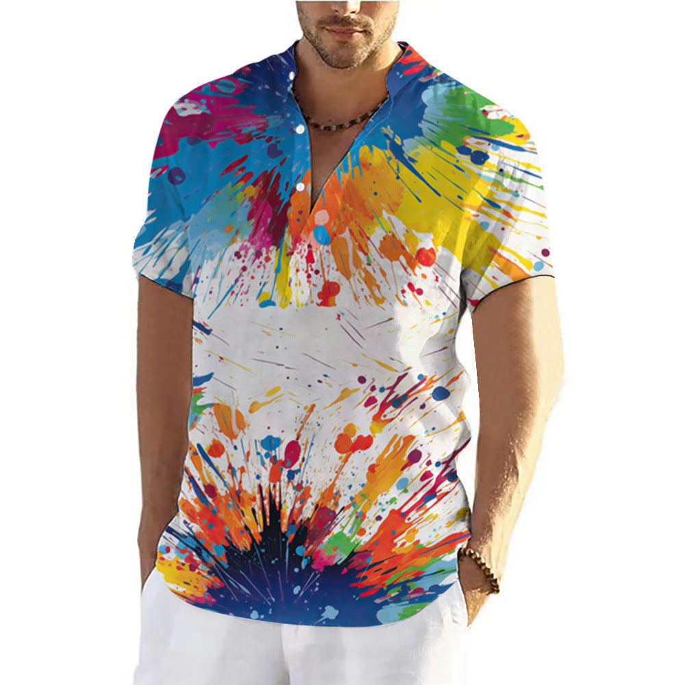 Fashion Summer Graffiti 3D Printing Shirt Men - Acquisti Online