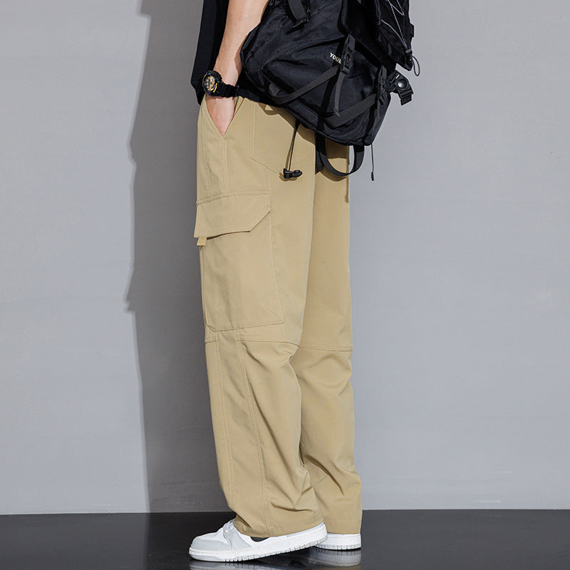 Men's Casual Korean-style Trendy Loose Straight Cargo Trousers - Acquisti Online