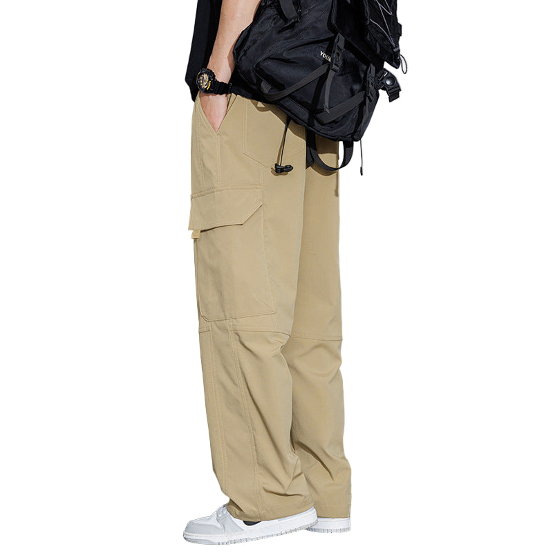 Men's Casual Korean-style Trendy Loose Straight Cargo Trousers - Acquisti Online