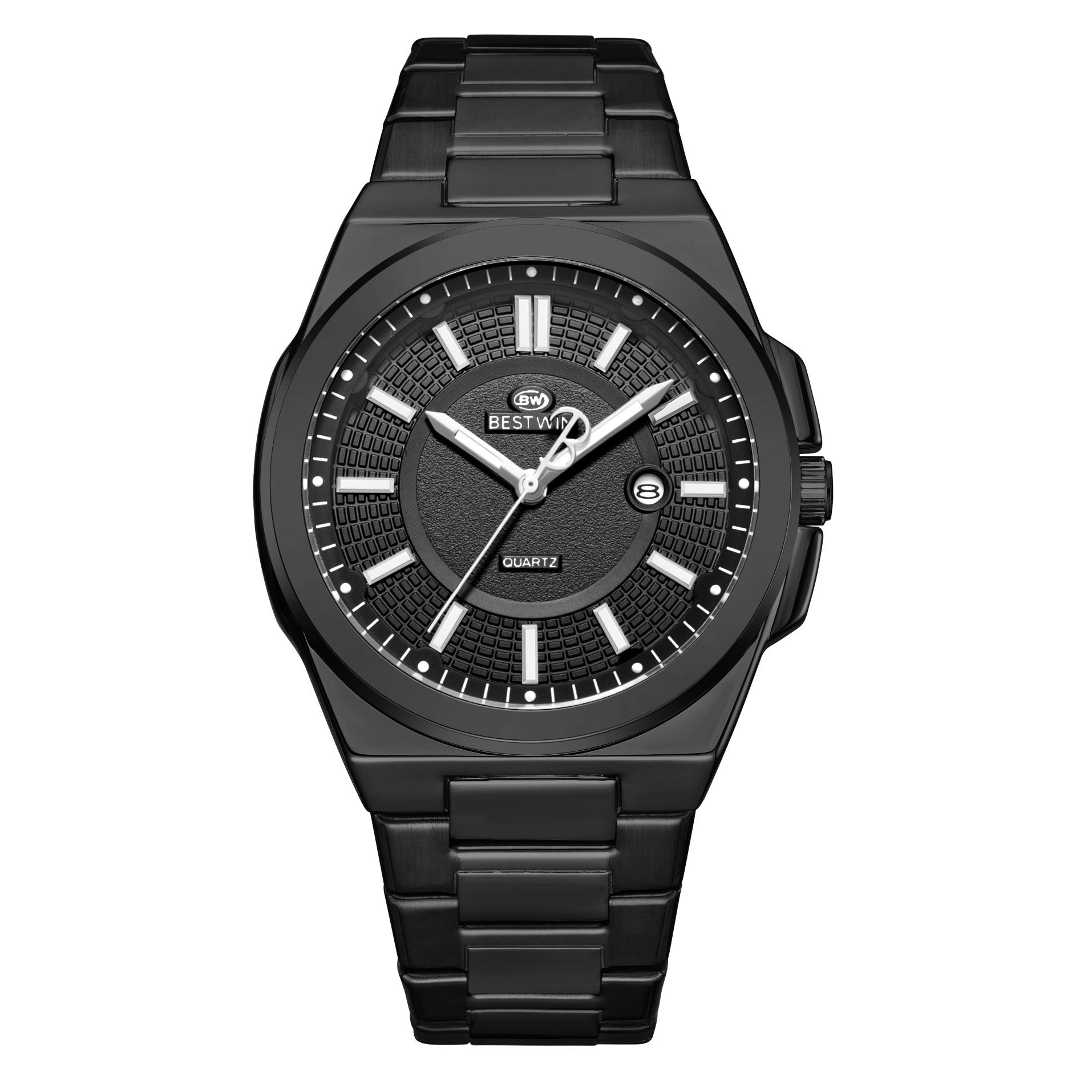 BESTWIN Men's Fashionable Watch Automatic Quartz Movement Watch Waterproof Steel Band Man Watch - Acquisti Online