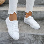 Women's Sneakers Plus Size Front Lace-up Casual Sports White Shoes - Acquisti Online