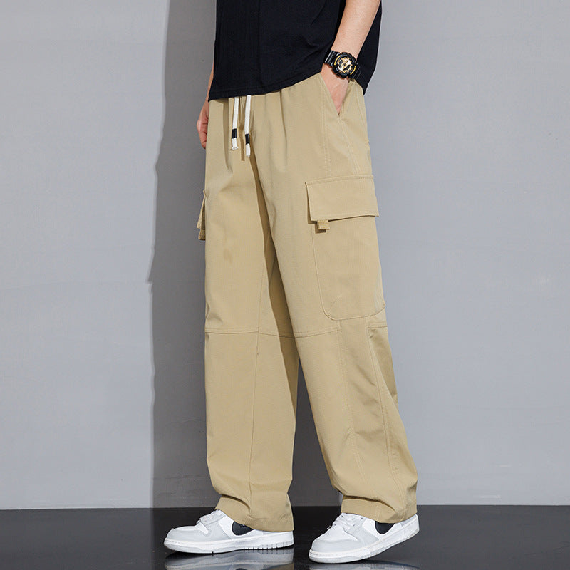 Men's Casual Korean-style Trendy Loose Straight Cargo Trousers - Acquisti Online