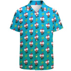 Zomer plus size heren casual mode 3D digitaal geprint overhemd met korte mouwen