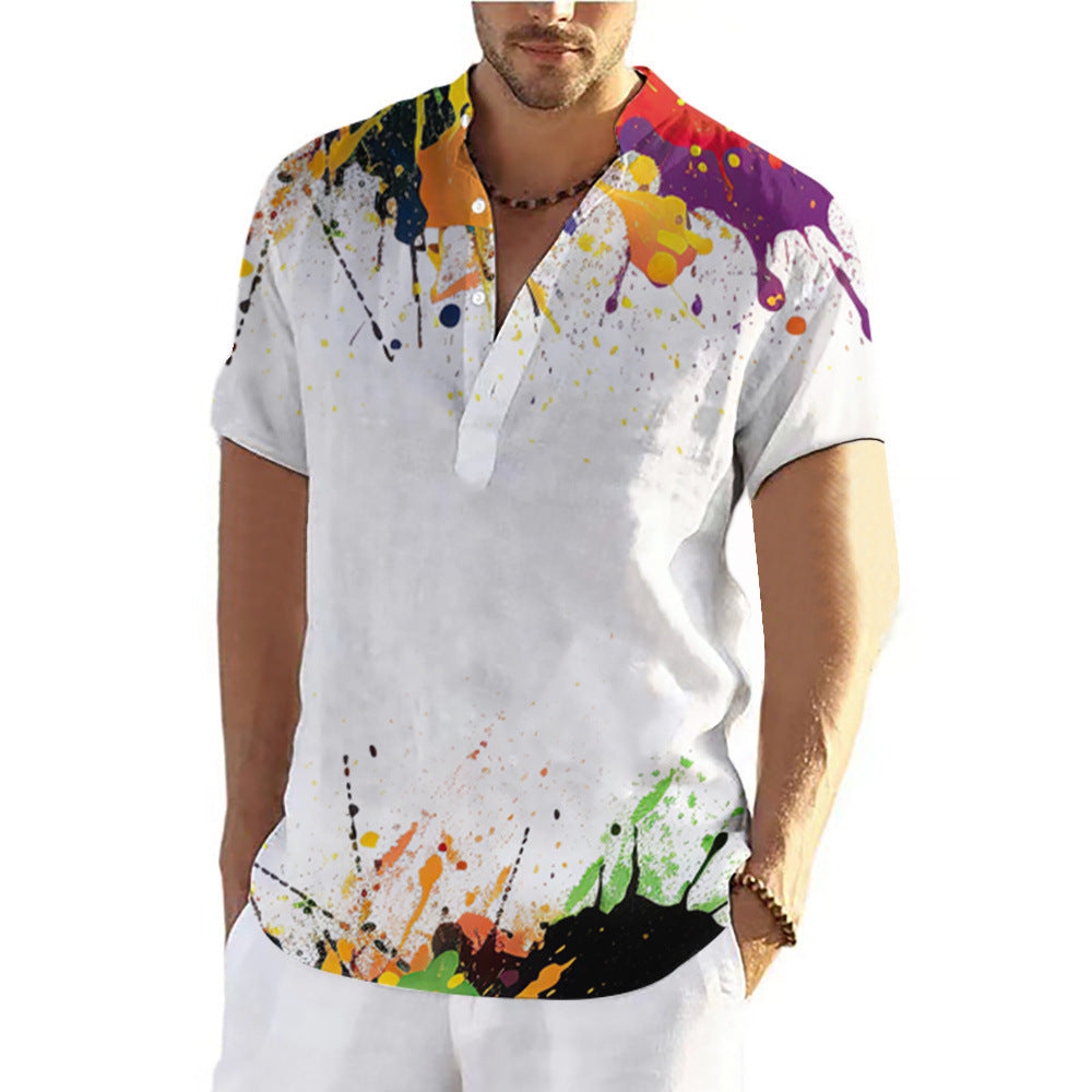 Fashion Summer Graffiti 3D Printing Shirt Men - Acquisti Online