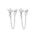 Women's Luxury Butterfly Zircon Ear Stud Earring Fashion Trend