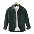 Heren Simplicity overhemd met lange mouwen, casual all-match literaire losse top