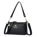 Women's Fashionable Shoulder Bag Zipper Pocket Original Leather Large Capacity Crossbody Bag Women Shoulder Bag