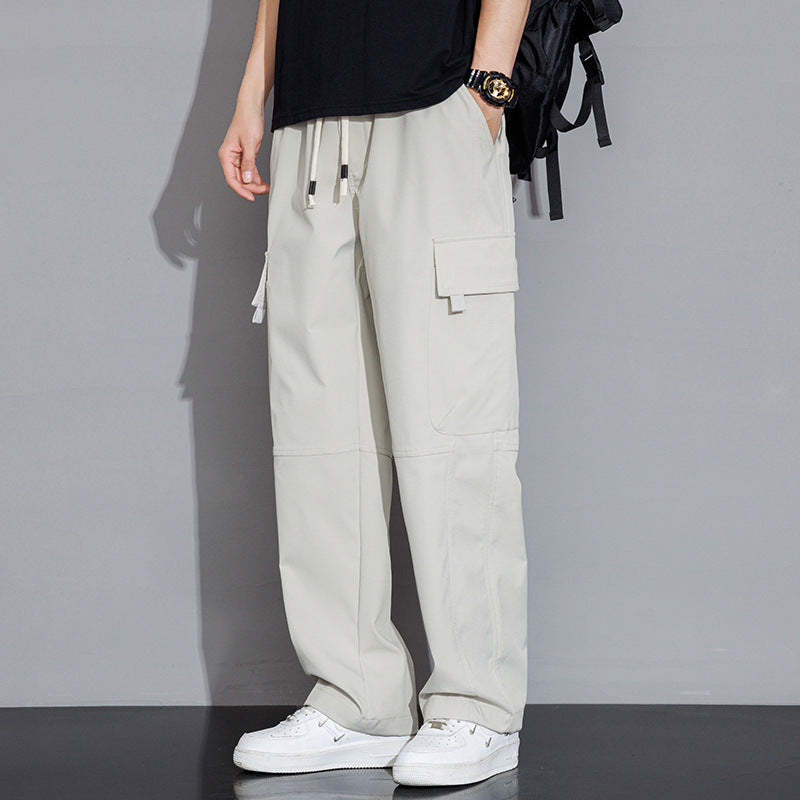 Men's Casual Korean-style Trendy Loose Straight Cargo Trousers - Acquisti Online