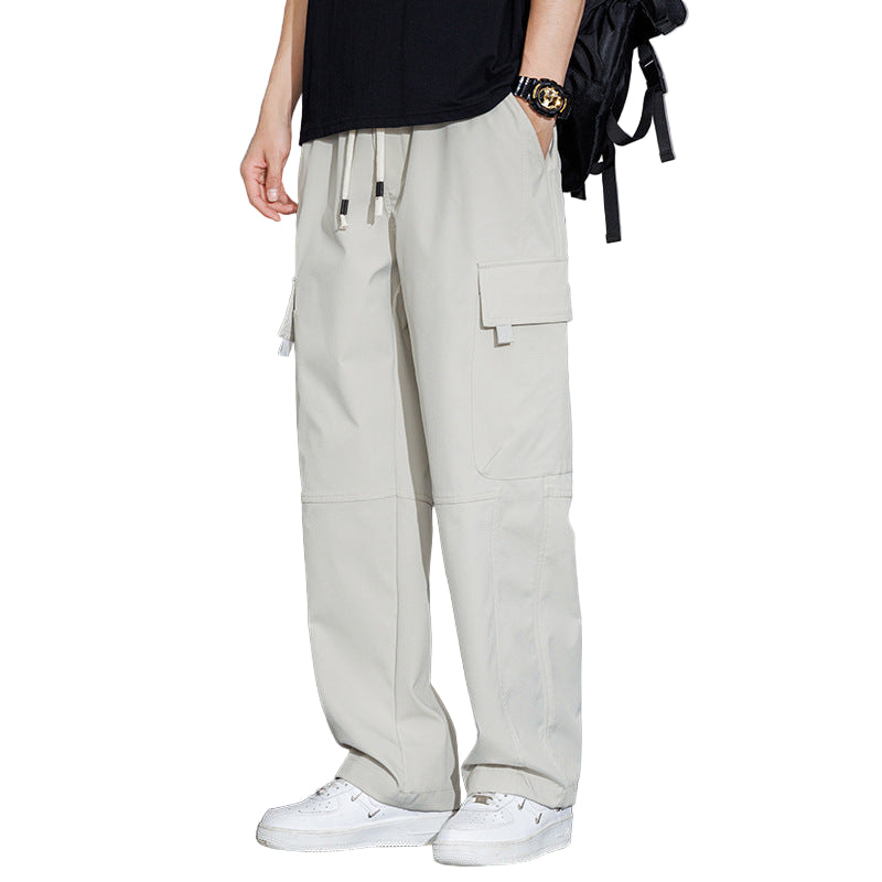 Men's Casual Korean-style Trendy Loose Straight Cargo Trousers - Acquisti Online