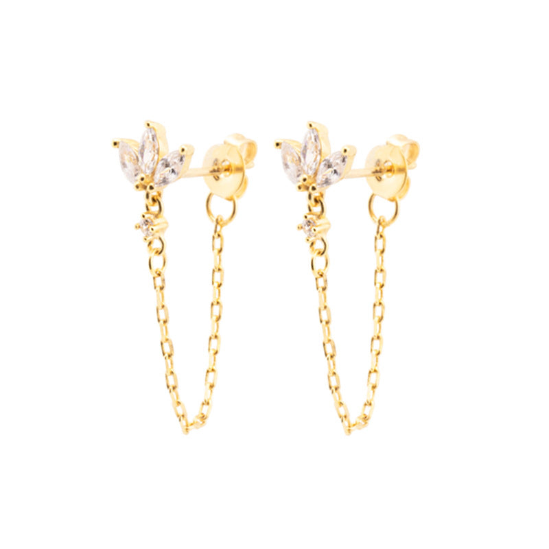 Women's Luxury Butterfly Zircon Ear Stud Earring Fashion Trend