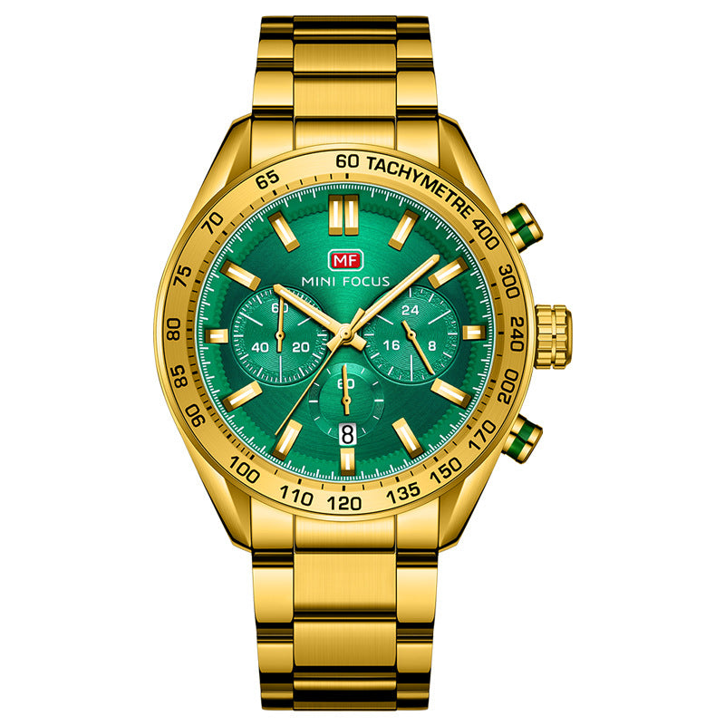 Mini Focus Nuovo Orologio da uomo classico analogico al quarzo di lusso in acciaio inossidabile impermeabile e luminoso da uomo