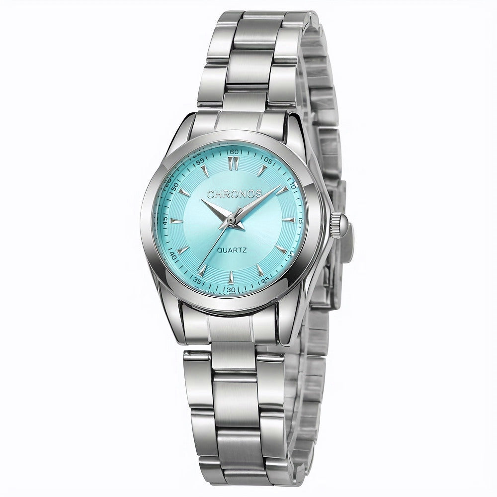 CHRONOS Dameshorloge Luxe design quartzhorloge Roestvrijstalen polshorloges Modieus dames quartzhorloge