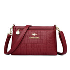 Women's Fashionable Shoulder Bag Zipper Pocket Original Leather Large Capacity Crossbody Bag Women Shoulder Bag