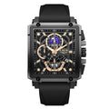 LIGE Top Brand Luxury Man Watch Fashion Military Silicone Strap Luminous Quartz Watch Waterproof for Men Square Sports Watches for Men