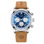NIBOSI Leather Men's Watches Luxury Sports Waterproof Chronograph Business Luminous Date Men Quartz Watch - Acquisti Online