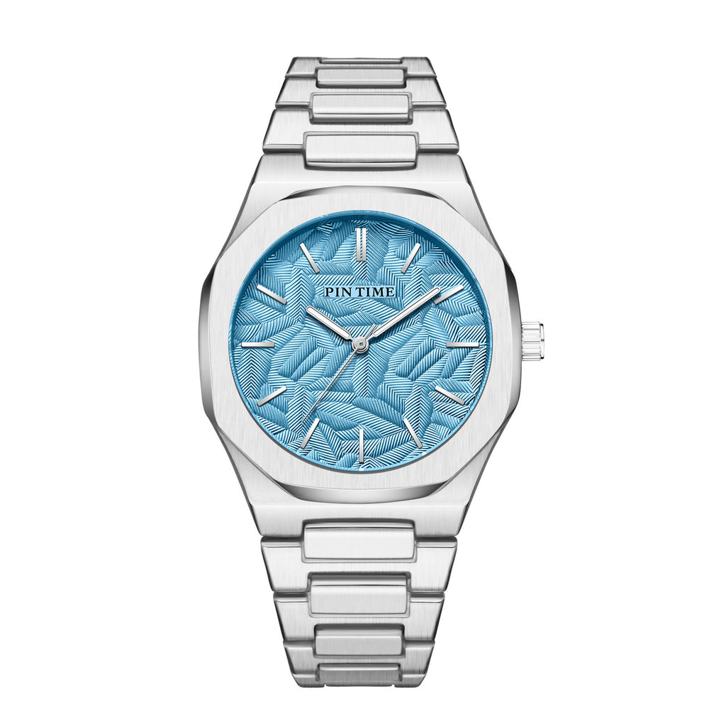 PINTIME Women Fashionable Quartz Watch Stainless Steel Waterproof Luminous Autometic Movemen Women Watch