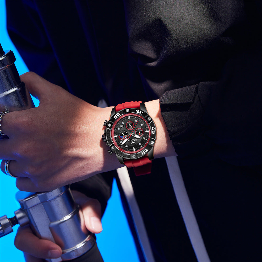 ONOLA New Fashion Casual Men's Watch Multifunctional Fluorescent Tape Waterproof Quartz Military Watch High Quality Men's Watch