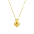 Glossy Minority Simple All-match Oval Water Drop Necklace