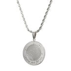 Round Pendant Stainless Steel Necklace For Women