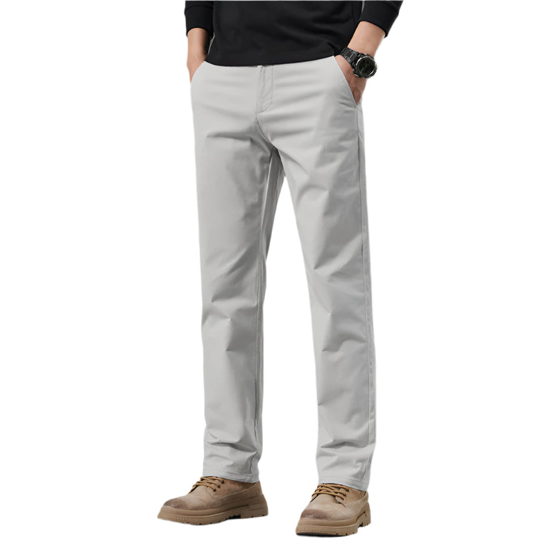 Heren modieuze zakelijke casual formele broek effen kleur katoen micro elasticiteit nieuwe rechte heren casual broek