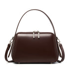 Women's Genuine Leather Shoulder Bag Multi Zipper Pocket Large Capacity Crossbody Bag Fashionable Women's Shoulder Bag
