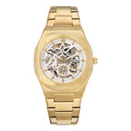 BESTWIN Men's Luxury Automatic Mechanical Watch Hollow Butterfly Clasp Alloy case waterproof men watch