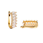 U-shaped Horse Eye Zircon Gang Drill Women's Earrings