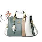 Women's Luxury Handbag PU Leather Multi Zipper Pocket Large Capacity Women's One Shoulder Portable Messenger Bag