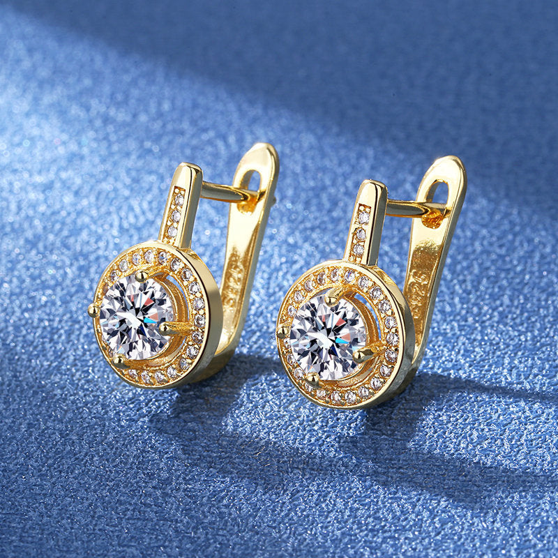 Fashion Design European And American Zircon Earrings For Women's