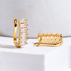 U-shaped Horse Eye Zircon Gang Drill Women's Earrings