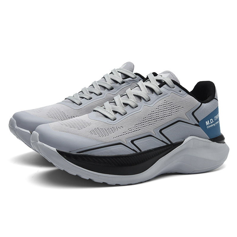 Men's Thick Bottom Running Tide Shoes Breathable Mesh Surface Sneaker