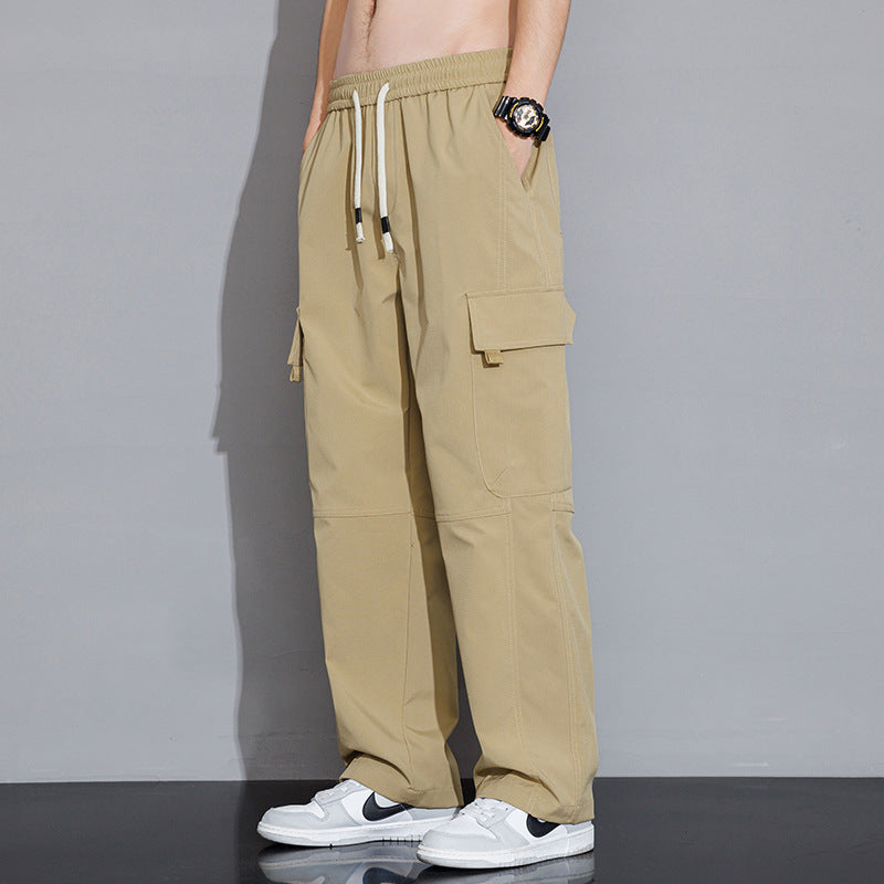 Men's Casual Korean-style Trendy Loose Straight Cargo Trousers - Acquisti Online