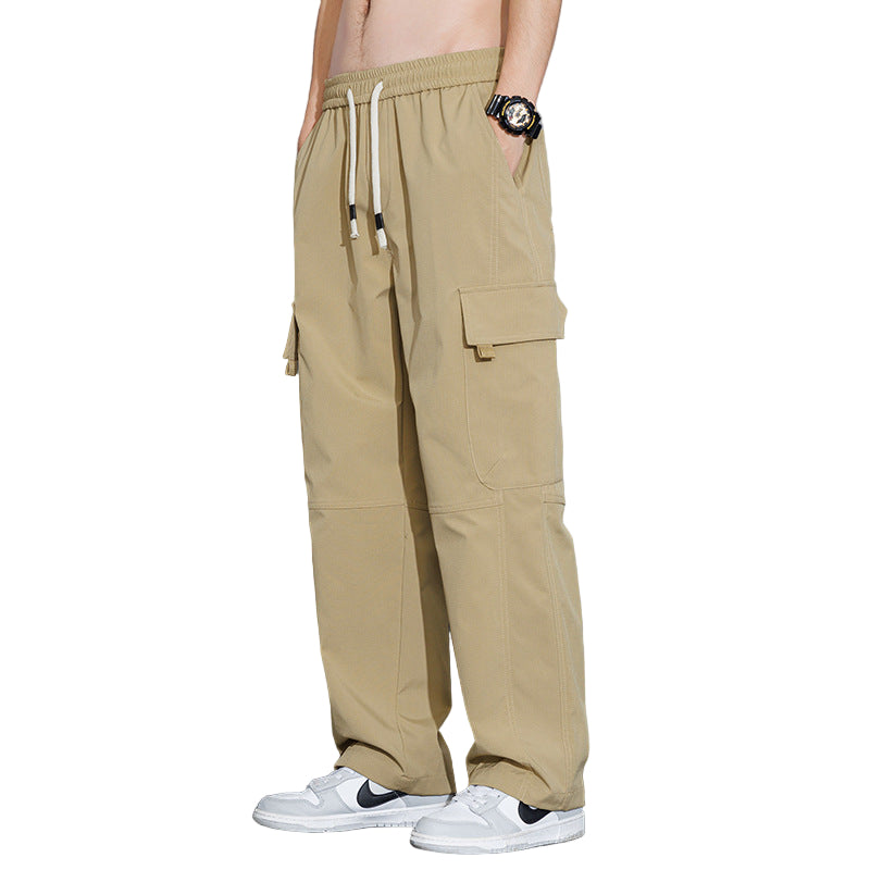 Men's Casual Korean-style Trendy Loose Straight Cargo Trousers - Acquisti Online