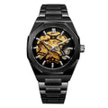 Men's Automatic Mechanical Wrist Watch Gear Shape Skeleton Dial Luxury Men's Automatic Mechanical Watch with Skeleton Analog Dial, Latest Fashion Style with Stainless Steel Watch - Acquisti Online