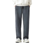 Men's Loose Wide-leg Pants Silver Silk Sweatpants