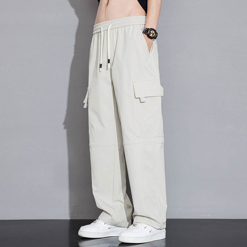Men's Casual Korean-style Trendy Loose Straight Cargo Trousers - Acquisti Online