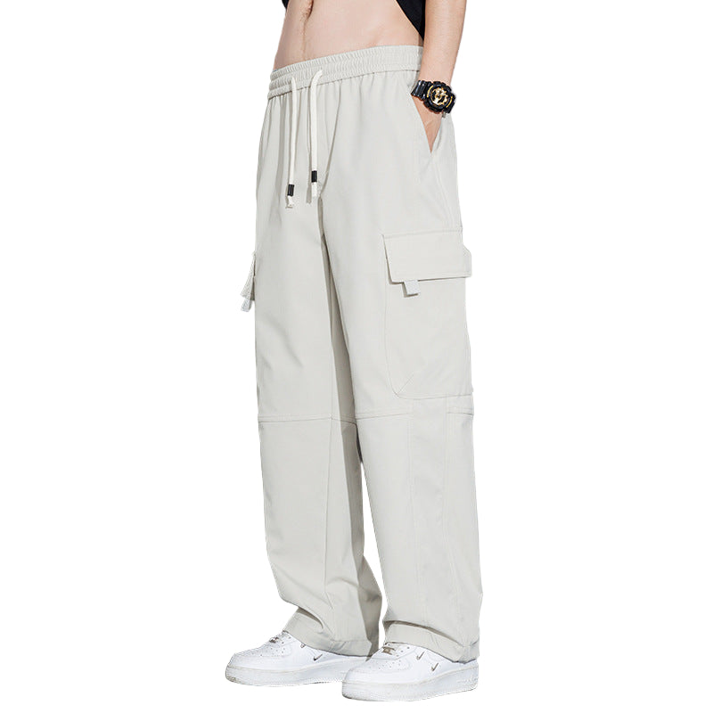 Men's Casual Korean-style Trendy Loose Straight Cargo Trousers - Acquisti Online