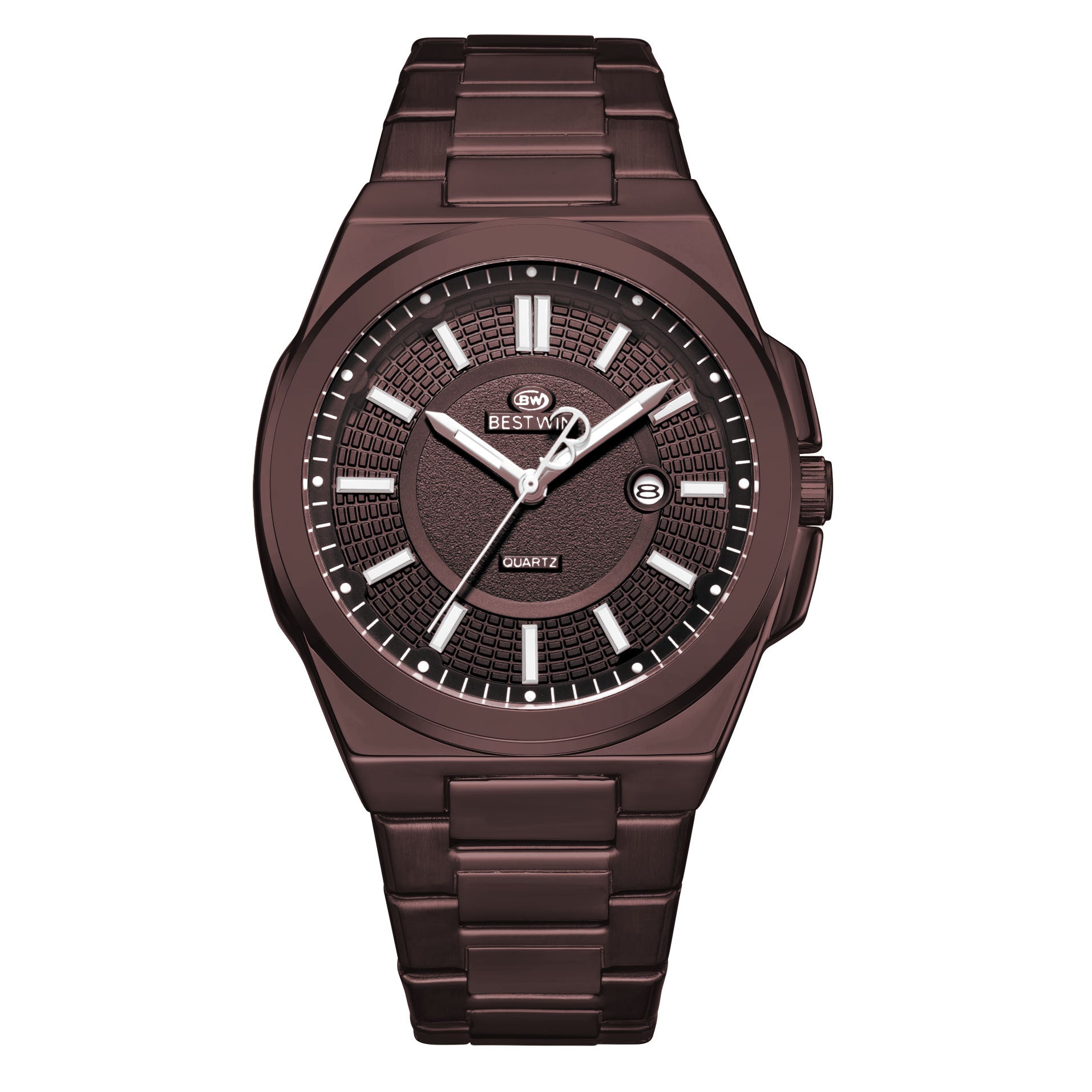 BESTWIN Men's Fashionable Watch Automatic Quartz Movement Watch Waterproof Steel Band Man Watch - Acquisti Online