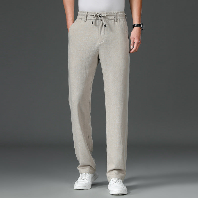 Summer Thin Cotton And Linen Tencel Breathable And Loose Straight White Pants - Acquisti Online