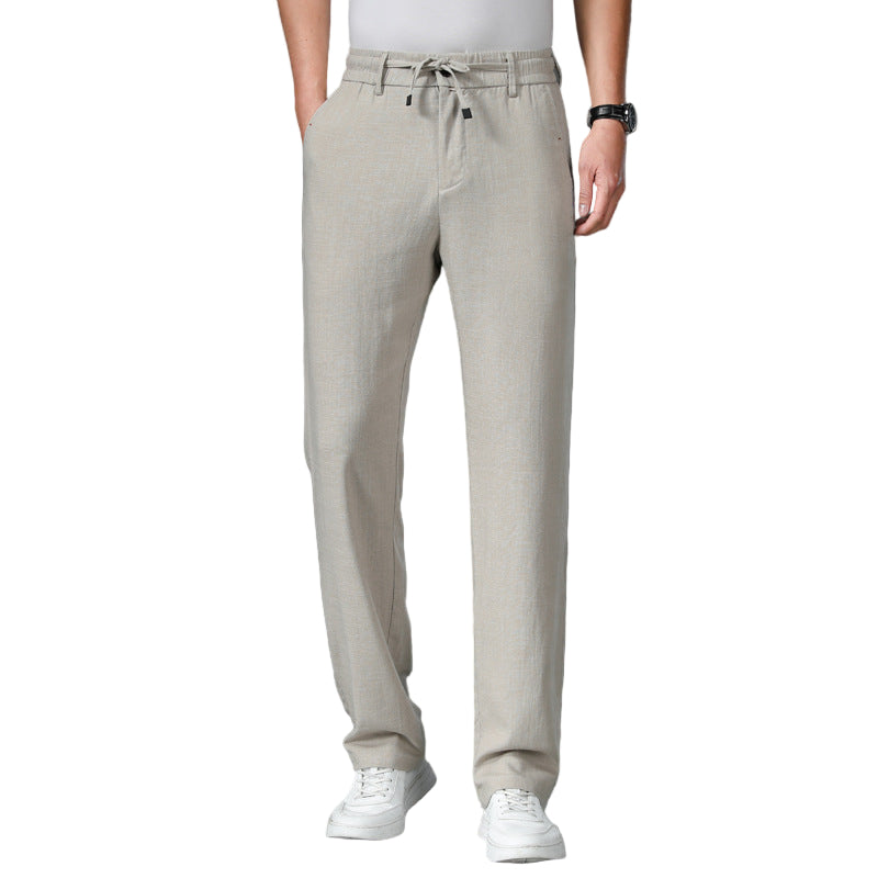 Summer Thin Cotton And Linen Tencel Breathable And Loose Straight White Pants - Acquisti Online