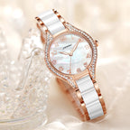 SINOBI Women's Analogue Quartz Watches Rhinstone Crafted Women Fashion Waterproof Quartz Women Luxury Wristwatch