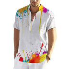 Fashion Summer Graffiti 3D Printing Shirt Men - Acquisti Online