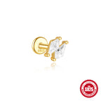 S925 Sterling Silver Shiny Diamond-encrusted Opal Zircon Women's Earrings